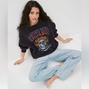 AMERICAN EAGLE Oversized Grateful Dead Graphic Crew Neck Sweatshirt Womens Small
